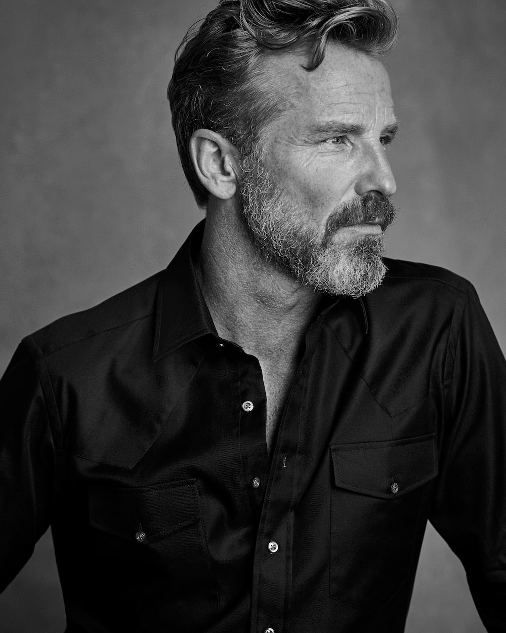 Regular-Fit Twill Western Shirt