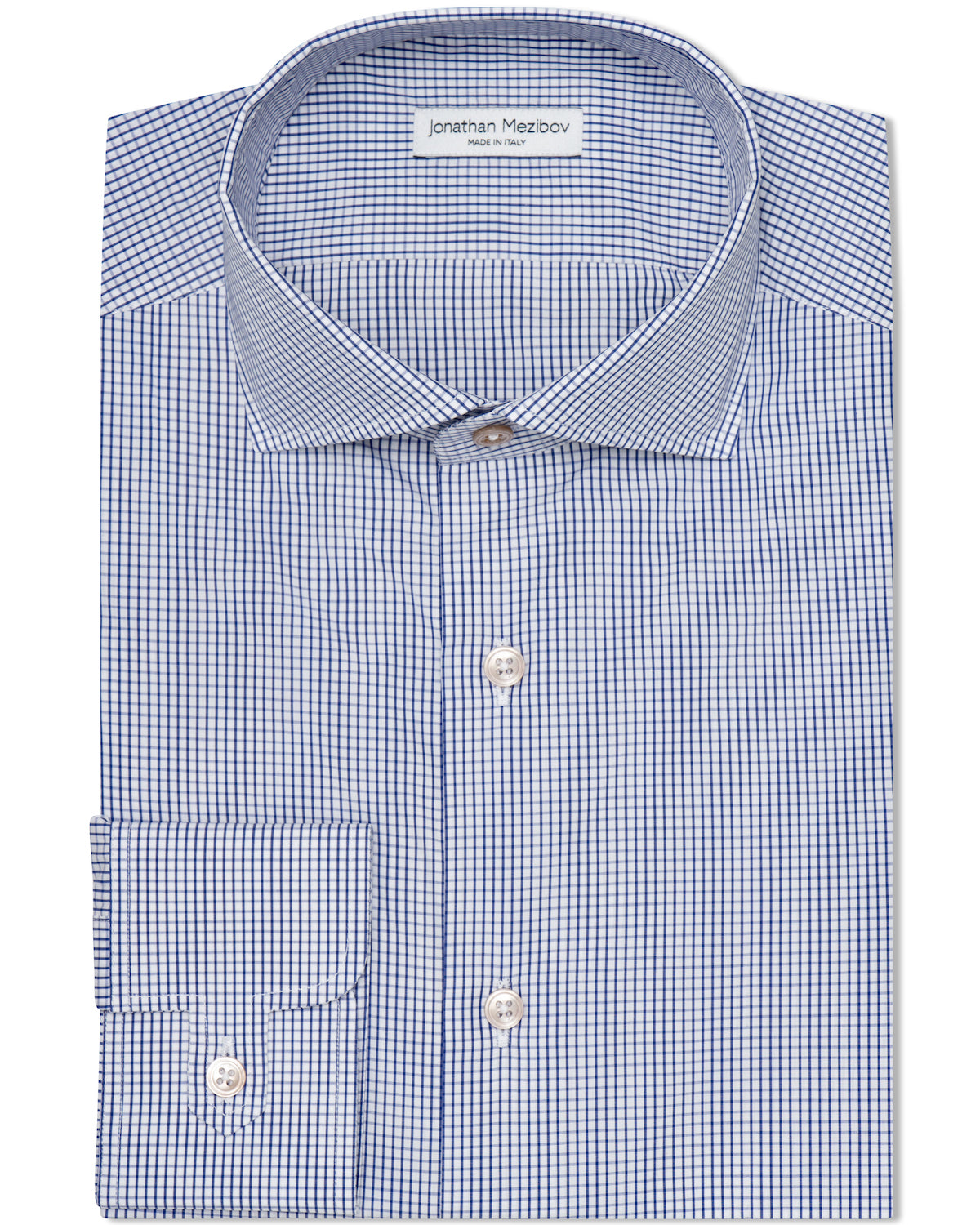 Carmichael Tattersall Shirt Navy Check / Regular / 15.5