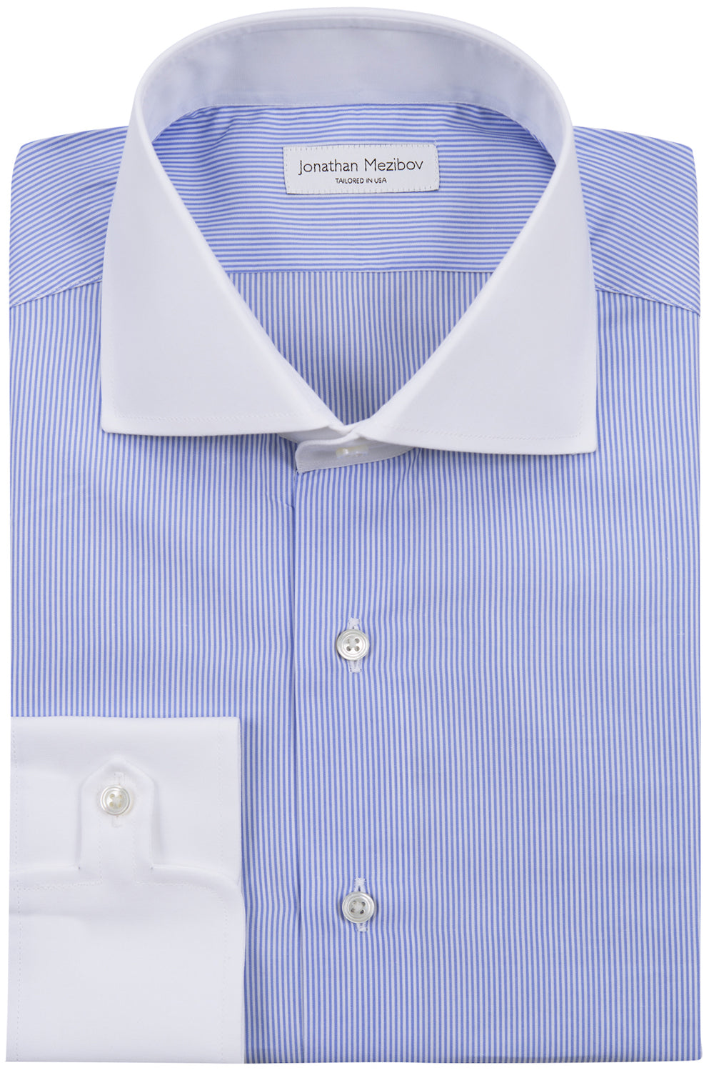 Jonathan Mezibov Slim-Fit Carmichael Striped Dress Shirt.