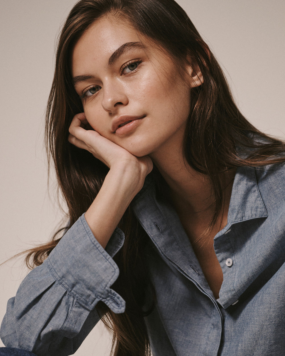 Jonathan Mezibov Wingtip Chambray Shirt.