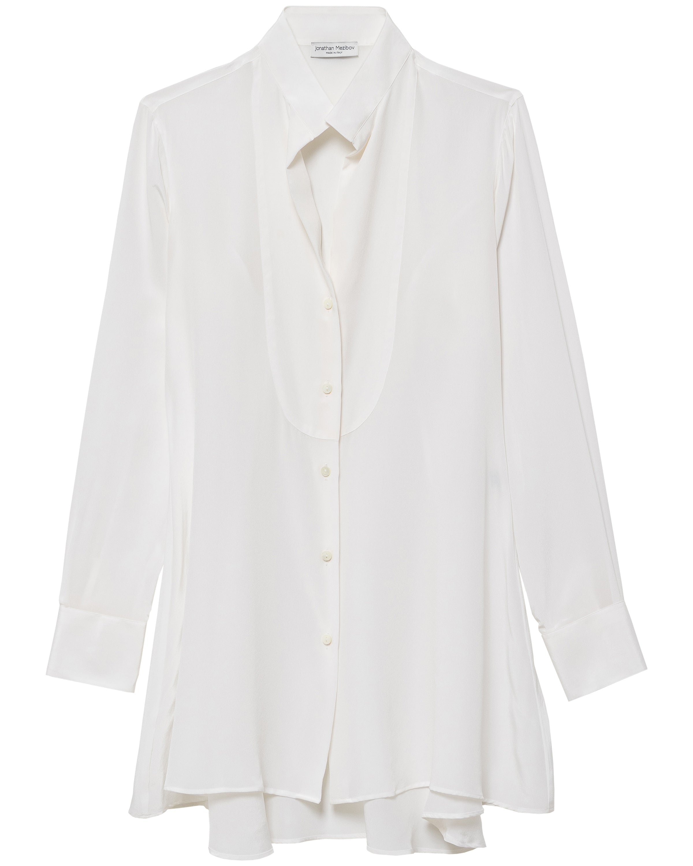 Jonathan Mezibov Diana Silk Crepe de Chine Shirt.