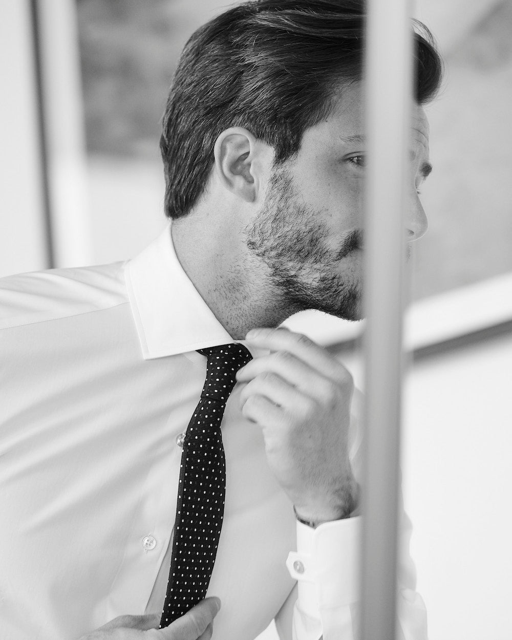 Dotted Silk Jacquard Tie