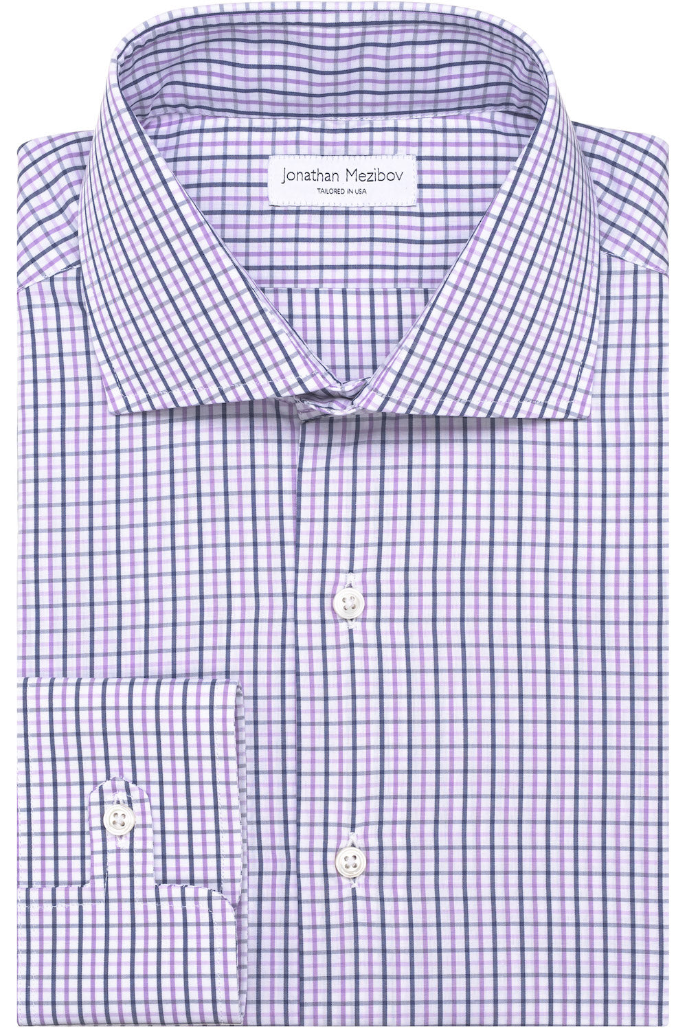Jonathan Mezibov Tailored-Fit Carmichael Checked Dress Shirt.