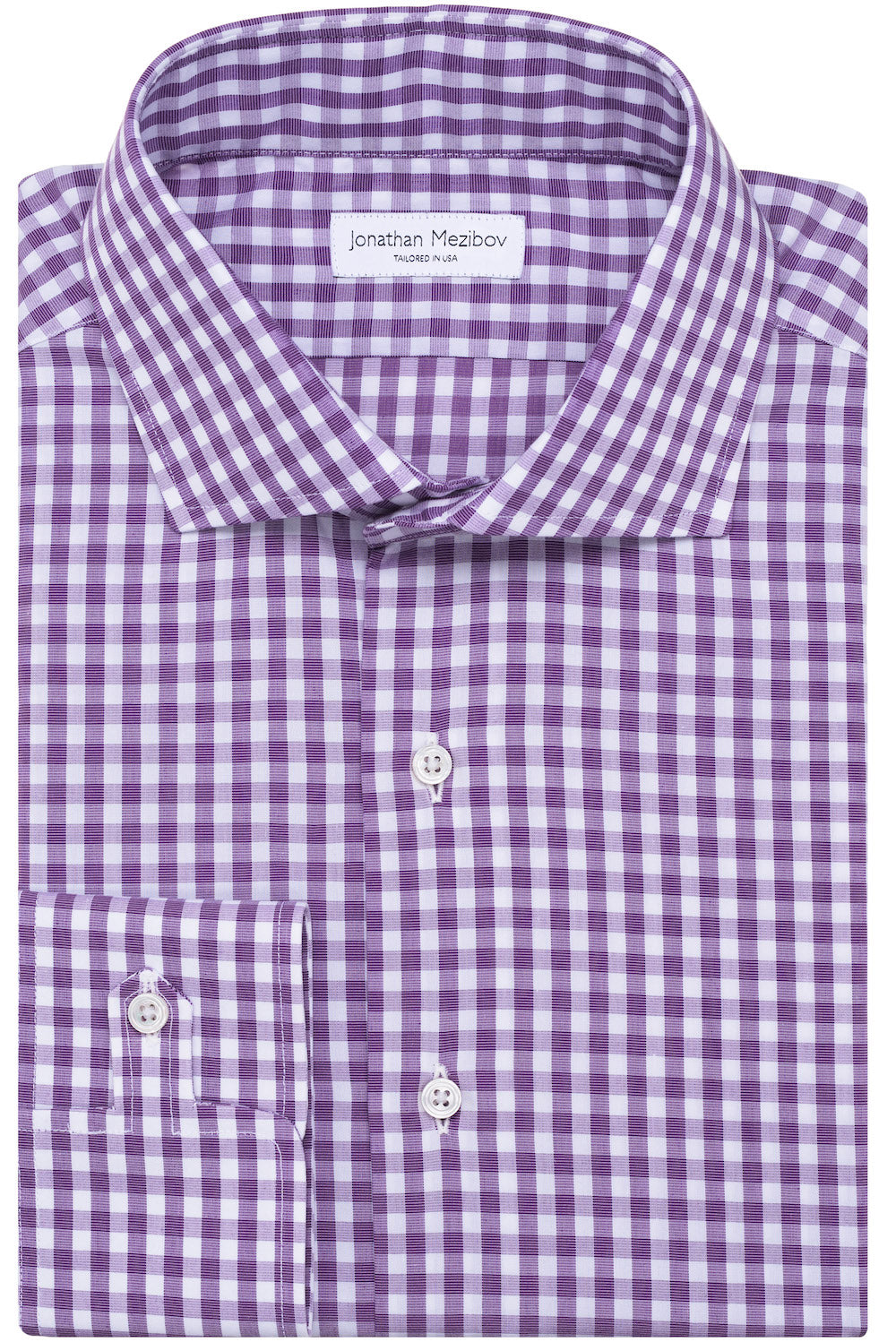 Jonathan Mezibov Slim-Fit Carmichael Gingham Dress Shirt.