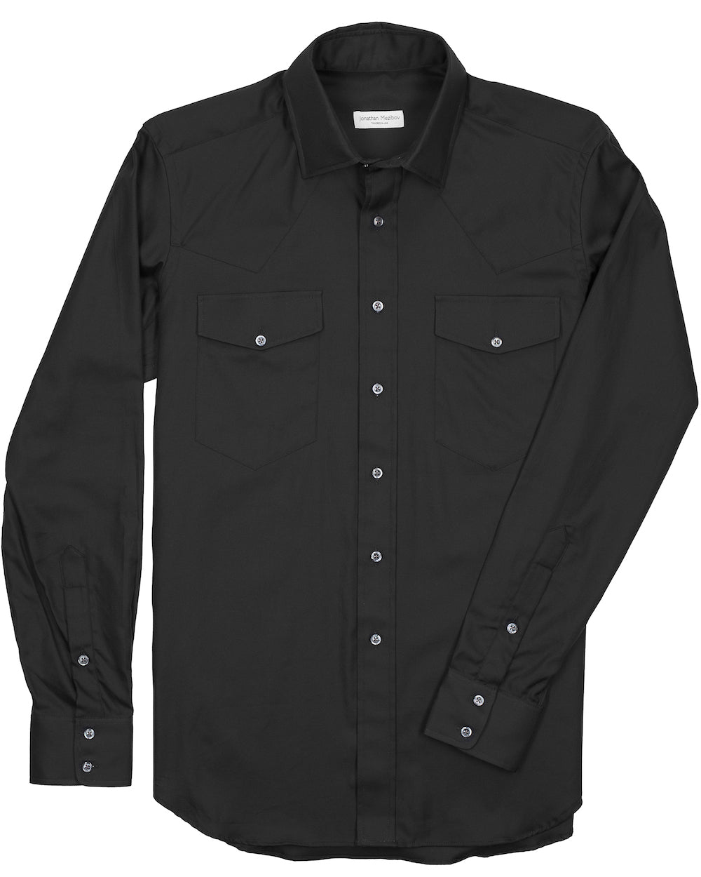Jonathan Mezibov Tailored-Fit Twill Western Sport Shirt.