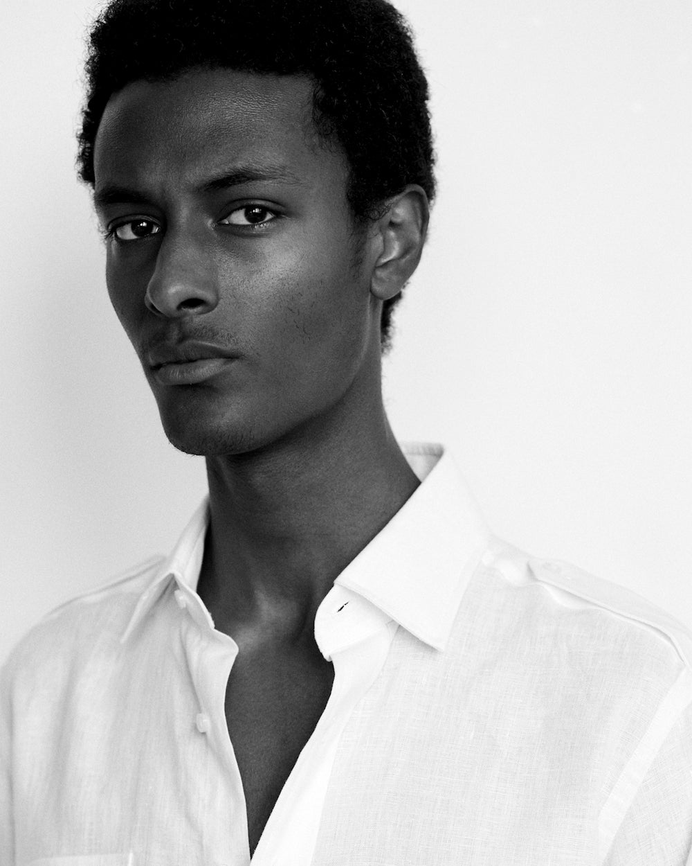 Slim-Fit Linen Military Shirt - Made to Order