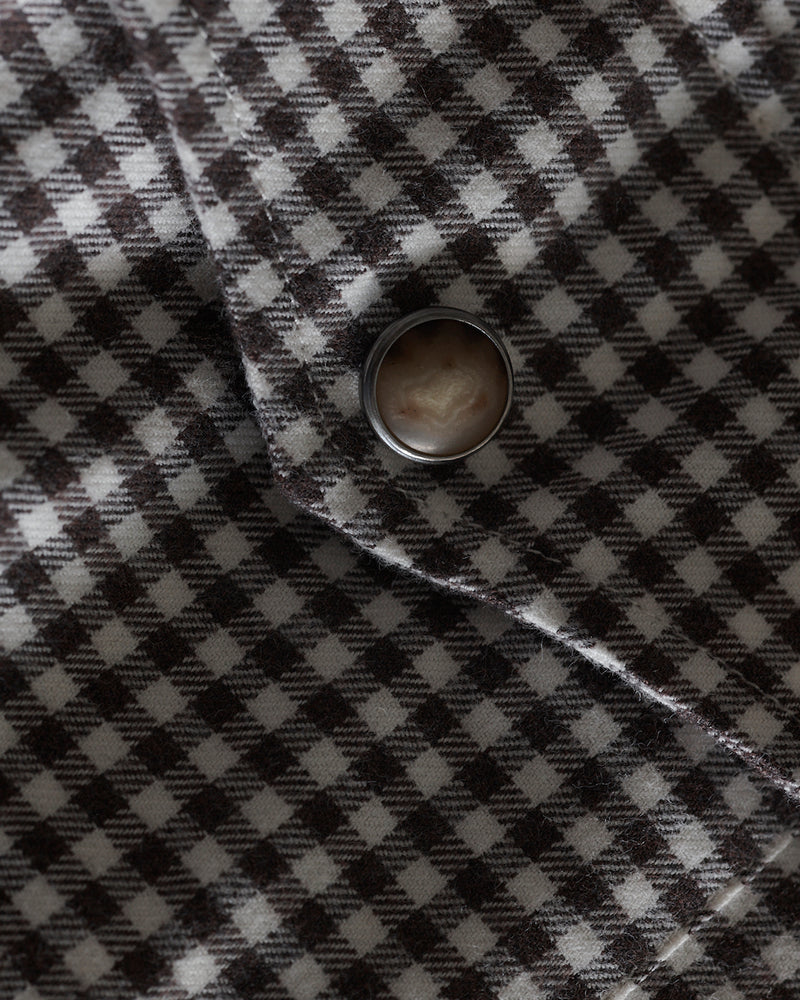 Checked Flannel Western Shirt pocket.