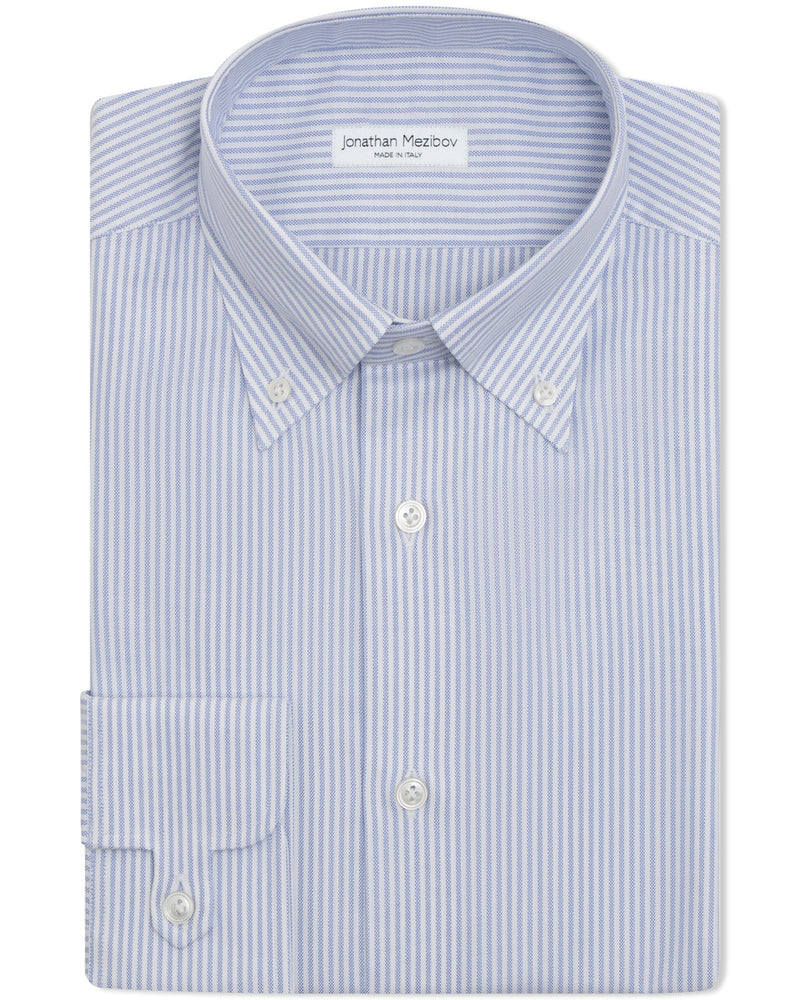 Jonathan Mezibov Gordon Striped Oxford Shirt.