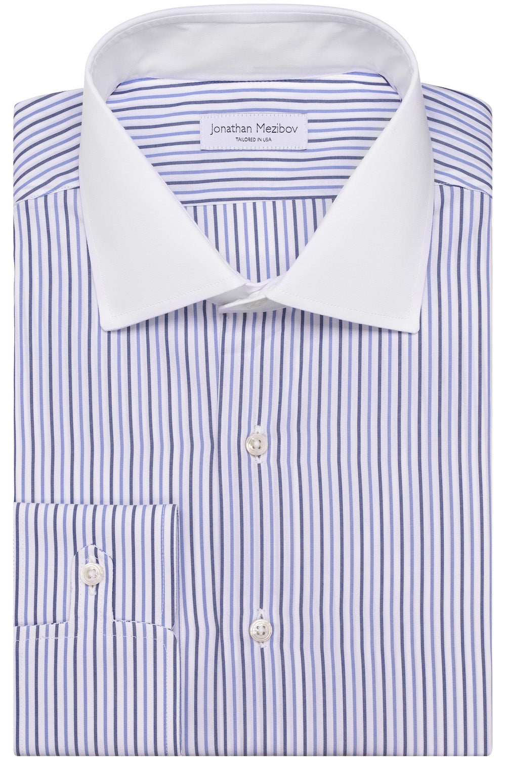 Jonathan Mezibov Slim-Fit Tilton Striped Dress Shirt.