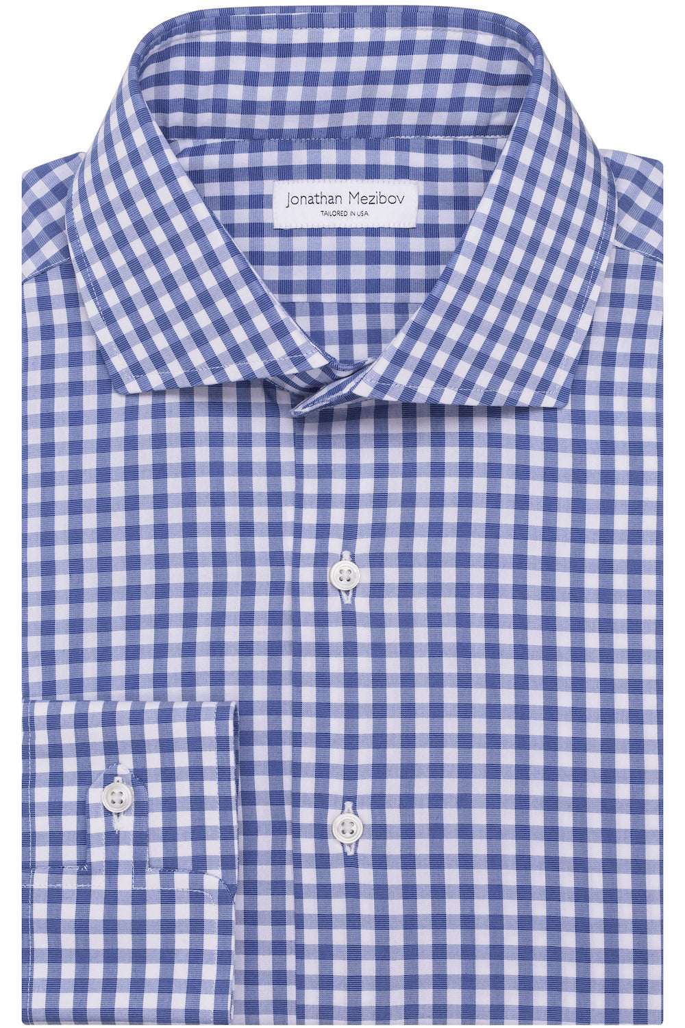 Jonathan Mezibov Tailored-Fit Carmichael Gingham Dress Shirt.